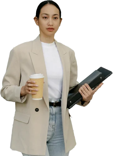 girl holding coffee